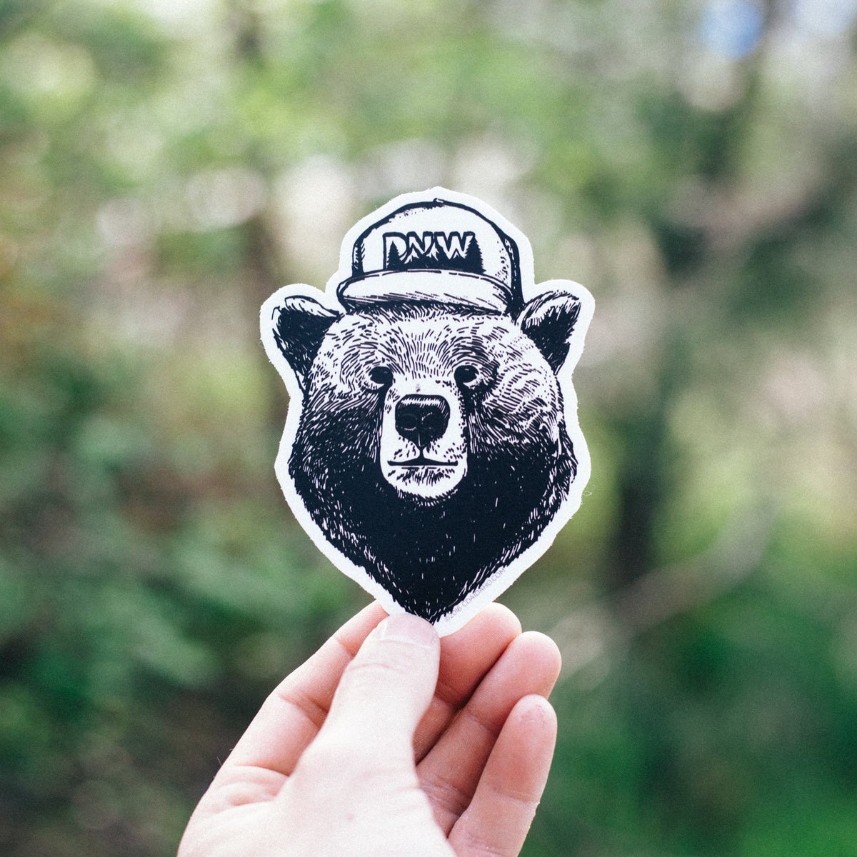 PNW Hat Bear Sticker