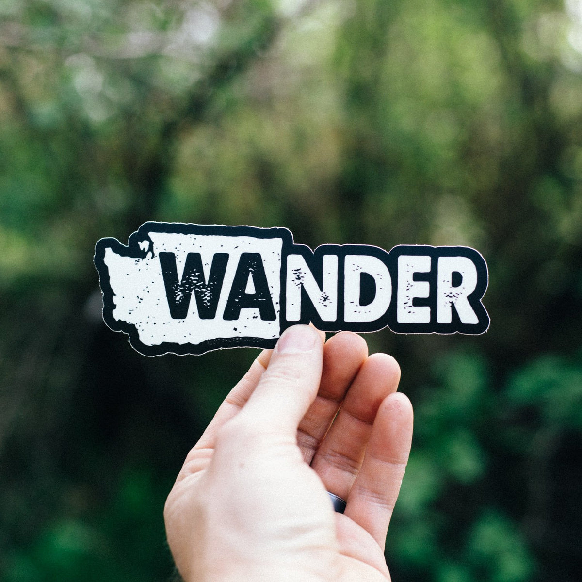 Wander Washington Sticker - Black BG